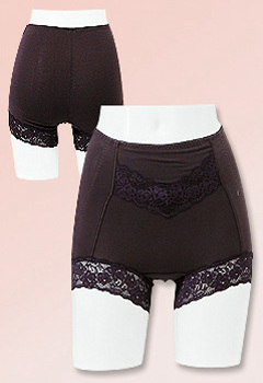 お尻サポート1分丈ショーツ (プラム)