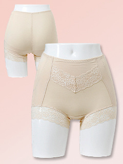 お尻サポート1分丈ショーツ (ベージュ)