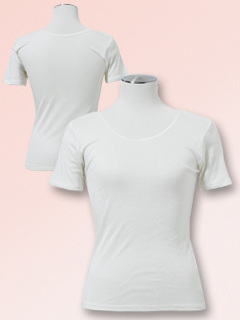 Silk&Cotton 3分袖スリーマー (オフ)