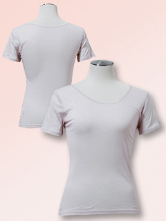 Silk&Cotton 3分袖スリーマー (パープル)