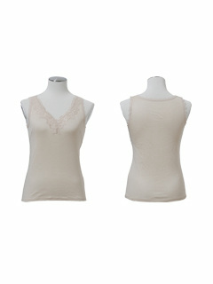 Silk&Cotton レース付ラン型 (ベージュ)