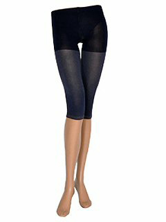 デニム調 6分丈ヒップアップレギンス(インディゴ)