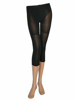 ダイヤ柄 8分丈ヒップアップレギンス(ブラック)