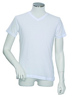 クーリッシュファクトメッシュ半袖V首シャツ(シロ)