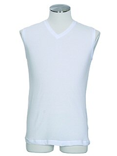 クーリッシュファクトメッシュV首スリーブレス(シロ)