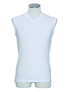 クーリッシュファクトリブVスリーブレス(シロ)