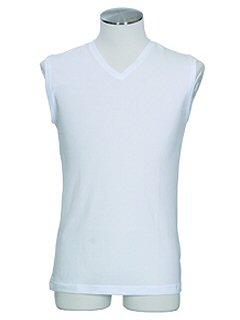 クーリッシュファクトタックV首スリーブレス(シロ)