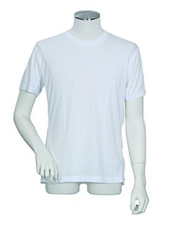 クーリッシュ【接触冷感】半袖丸首シャツ(シロ01)