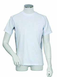 クーリッシュ【ストレッチ】半袖丸首シャツ(シロ01)