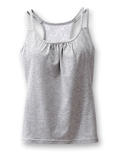 カップ付グレコタンクトップ (杢グレー)