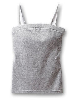 カップ付ベアトップ (杢グレー)