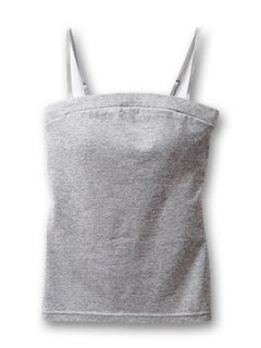 カップ付ベアトップ (杢グレー)