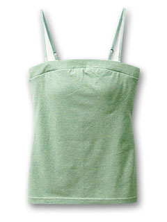 カップ付ベアトップ (杢グリーン)