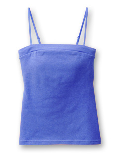 カップ付ベアトップ (杢ブルー)