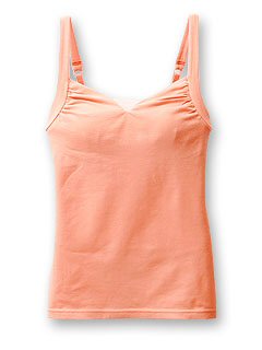 カップ付キャミソール (フロントレース) (オレンジ)