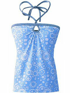 カップ付ホルダーネックプリント(サックス)