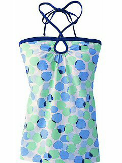 カップ付ホルダーネックプリント(ブルー)