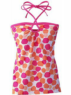 カップ付ホルダーネックプリント(ピンク)